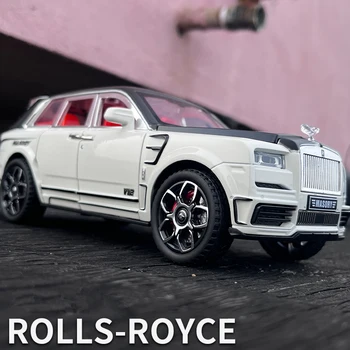 1:24 Внедорожник Rolls Royce Cullinan Masory Из Сплава Luxy Модель Автомобиля, Изготовленная на заказ, Металлическая Игрушечная Модель Автомобиля, Имитирующая Звук и Свет, Детский Подарок