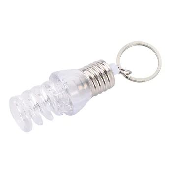 10 шт. Светодиодный Мини-фонарик с разноцветной лампочкой, Брелок для ключей, Лампа накаливания, Пластиковый фонарик 0