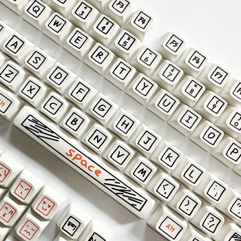 125 Клавиш / набор Клавишных Колпачков XDA Highly Graffiti Key Caps Термическая Сублимация DIY Замена Макета для Аксессуаров Механической Клавиатуры 3