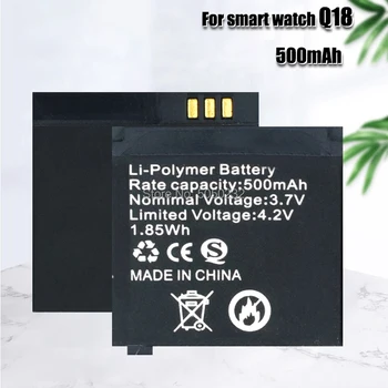 4-20 штук Смарт-часов Q18 2 Штуки 3,7 В Литий-ионных Полимерных аккумуляторов 500 мА Литий-po Аккумулятор Smartwatch Заменить