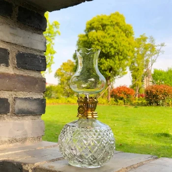 5X Керосиновая лампа для помещений, Классическая керосиновая лампа с абажуром из прозрачного стекла, Акция на товары для дома и церкви 2