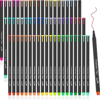 60 цветов, тонкие маркеры 0,4 мм, микрон-лайнер, тонкие ручки для металлического маркера, набор цветных маркеров для рисования