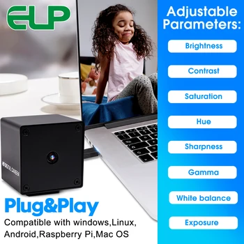 ELP 48-Мегапиксельная USB-Камера с Автофокусом и Объективом Без Искажений 70 градусов Мини-Веб-камера Промышленная Видеокамера для Raspberry PI Jetson Nano 4