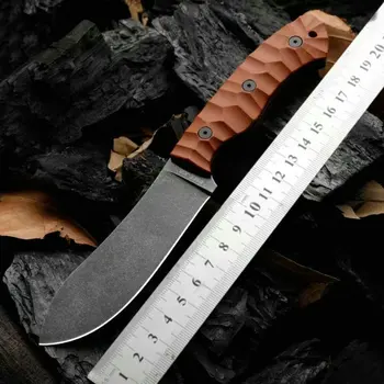 ESEE-JG5, 1095 Стальной охотничий нож, Походные кухонные спасательные ножи для выживания на открытом воздухе в кожаных ножнах, прямая поставка
