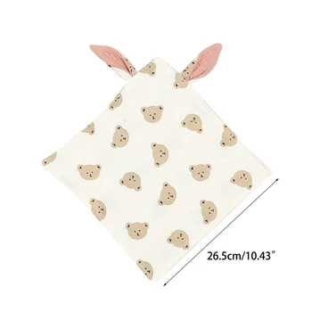 F62D Супер мягкие детские мочалки Полотенце для лица для малышей Муслиновые квадраты для младенцев 4