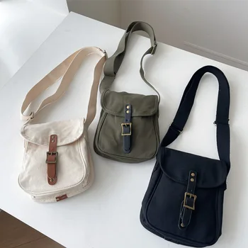 Hylhexyr Женская холщовая сумка через плечо, повседневные студенческие сумки через плечо для мобильного телефона, модная мини-сумка-тоут Унисекс