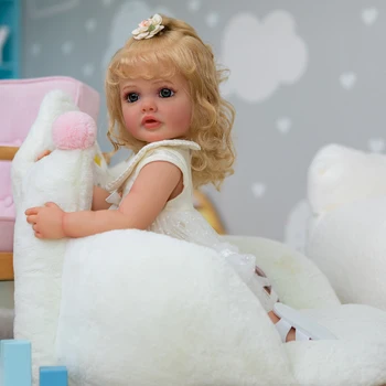 SANDIE 55 см Силиконовая виниловая возрожденная кукла для малышей Betty, 3D раскрашенная Genesis Paint, Рождественский подарок для девочек