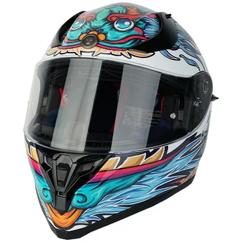 TORC T18 высококачественный классический шлем с двойным козырьком из ABS для защиты всего лица, для высокопрочных гоночных и шоссейных мотоциклов
