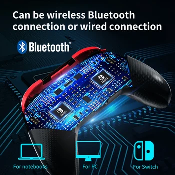 Беспроводной контроллер для Nintendo Switch Pro, беспроводной игровой контроллер Bluetooth с NFC и 3D-джойстиком-геймпадом 4