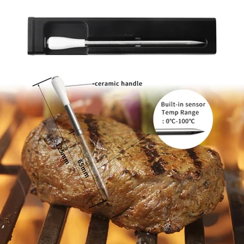 Беспроводной термометр для мяса и продуктов, Кухонная Коптильня для барбекю, приготовление пищи, умный цифровой Bluetooth-термометр, отличный подарок 2