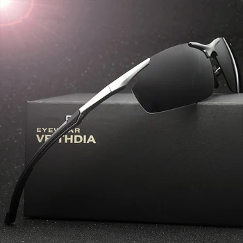 Брендовые дизайнерские мужские солнцезащитные очки с алюминиево-магниевой поляризацией UV400, солнцезащитные очки для велоспорта, мужские очки для активного отдыха 6592