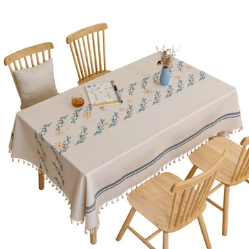 Водонепроницаемый, маслостойкий и моющийся прямоугольный чайный столик, скатерть с принтом, полотенце 1