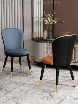 Домашний Современный Простой обеденный стул с легкой спинкой, роскошный тканевый стул, Итальянский стул для макияжа, маникюра, обеденный стул, Обеденный 2