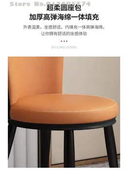 Домашний Современный Простой обеденный стул с легкой спинкой, роскошный тканевый стул, Итальянский стул для макияжа, маникюра, обеденный стул, Обеденный 5