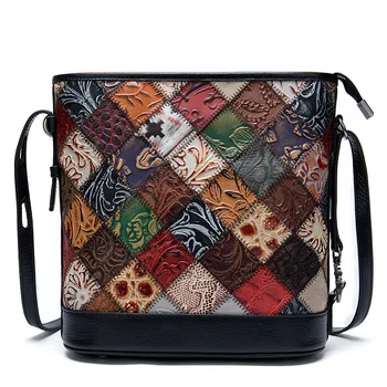 Женская сумка, сумки через плечо из натуральной кожи, модные Роскошные дизайнерские сумки через плечо с цветами, женские вечерние сумочки с узором, клатч