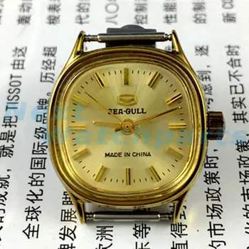 Женские Механические часы с золотым циферблатом и золотым гвоздем из Фарфора Tianjin Seagull
