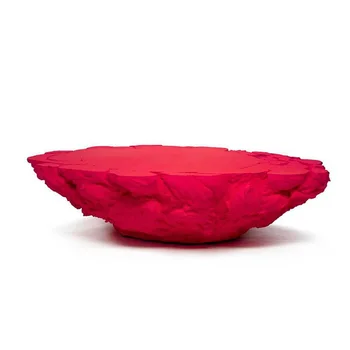 Журнальный столик с имитацией камня, созданный дизайнером, модельная комната, креативный журнальный столик из стекловолоконной сетки красного цвета 3