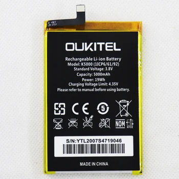 Замена аккумулятора ISUNOO 3,8 В 5000 мАч для Oukitel K5000 с инструментами