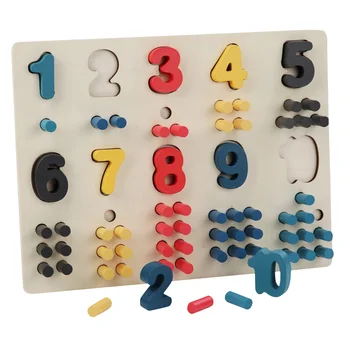 Игрушка для подбора чисел Игрушки для раннего развития Деревянные Пазлы Классификационная Доска Для детей Инструмент для обучения математике Дети