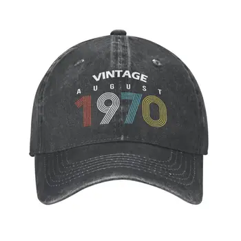 Изготовленная на заказ хлопковая винтажная бейсболка августа 1970 года Для мужчин и женщин, дышащая, подарок на 53-й день рождения, спортивная шляпа для папы