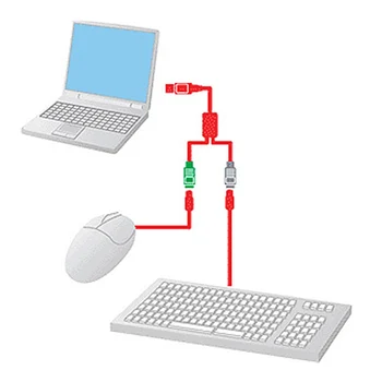 Кабель-адаптер USB к PS2 1/2, соединительный кабель интерфейса клавиатуры и мыши USB к PS2, соединительный кабель PS2 к USB 1