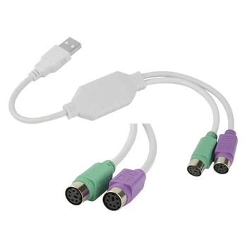 Кабель-адаптер USB к PS2 1/2, соединительный кабель интерфейса клавиатуры и мыши USB к PS2, соединительный кабель PS2 к USB 4