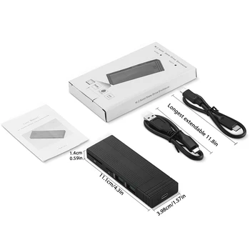 Концентратор USB C 6 В 1 с Корпусом SSD M.2 NVMe/SATA 10 Гбит/с Адаптер SSD M.2 к USB 3.2 Gen 2 SD TF Card Reader для MacBook Pro Air 5