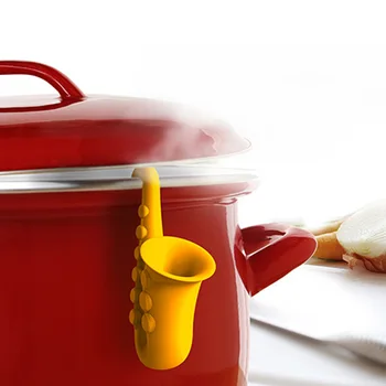 Креативная кухонная утварь Силиконовая кастрюля в форме рожка саксофона с поднимающейся крышкой непромокаемые кухонные принадлежности инструменты кухонные гаджеты