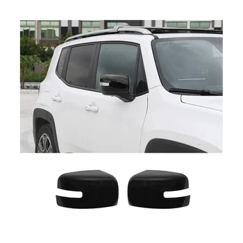 Крышка зеркала заднего вида, накладка на раму бокового зеркала, наклейка для Jeep Renegade 2016-2023 Аксессуары - ABS Черный