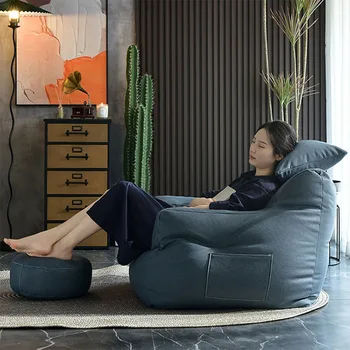 Ленивый Эргономичный диван В скандинавском стиле, Удобный пушистый диван-мешок, Простой диван для гостиной, Мебель для дома Soggiorno Бесплатные покупки 5