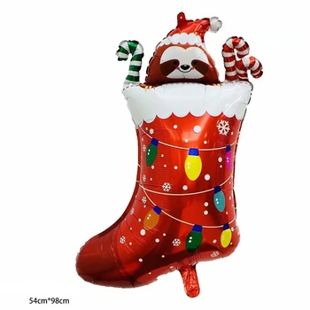Милая мультяшная Рождественская елка Лось Воздушный шар из алюминиевой пленки Детский День рождения Веселое Рождество Семейная вечеринка Украшение окна воздушным шаром 3
