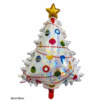 Милая мультяшная Рождественская елка Лось Воздушный шар из алюминиевой пленки Детский День рождения Веселое Рождество Семейная вечеринка Украшение окна воздушным шаром 4