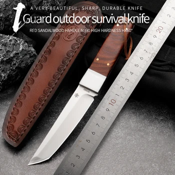 наружный охотничий нож m390, походный нож высокой твердости, военный спасательный нож с фиксированным лезвием, ножи Боуи в подарок для мужчин