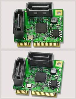 Новая распродажа Mini PCI-E для SATA Карты расширения 2 Порта SATA3.0 HDD 6 Гбит/с Mini PCI-E SATA HDD SSD Адаптер Для Преобразования карты ASM1061 Чипсет 1
