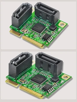 Новая распродажа Mini PCI-E для SATA Карты расширения 2 Порта SATA3.0 HDD 6 Гбит/с Mini PCI-E SATA HDD SSD Адаптер Для Преобразования карты ASM1061 Чипсет 2