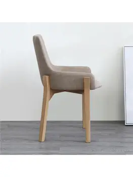 Обеденный стул из массива белого дуба в скандинавском стиле, цвет японского бревна, простой современный кофейный стул, кресло для отдыха, сетчатый красный стул Ins 1