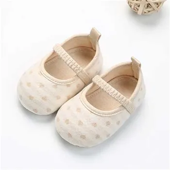 Обувь для младенцев, мальчиков и девочек, Летняя обувь с круглым носком, мягкая подошва из хлопка, милые сандалии принцессы для новорожденных, первые ходунки для малышей 1