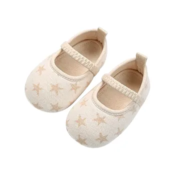 Обувь для младенцев, мальчиков и девочек, Летняя обувь с круглым носком, мягкая подошва из хлопка, милые сандалии принцессы для новорожденных, первые ходунки для малышей 2