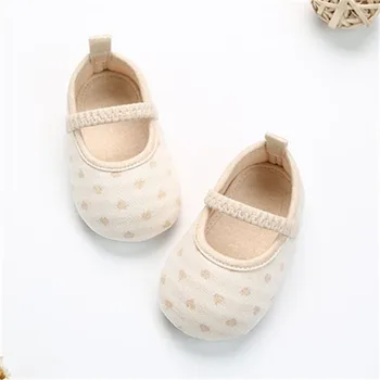 Обувь для младенцев, мальчиков и девочек, Летняя обувь с круглым носком, мягкая подошва из хлопка, милые сандалии принцессы для новорожденных, первые ходунки для малышей 5