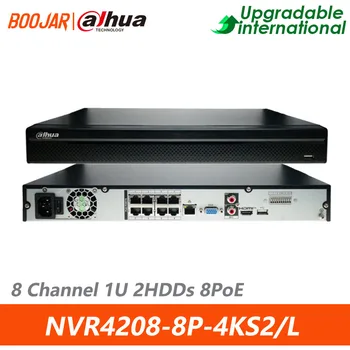 Оригинальный NVR4208-8P-4KS2/L 8-Канальный Сетевой Видеомагнитофон Dahua 1U 2HDDs 8PoE P2P для удаленного наблюдения по ONVIF и RTSP 0