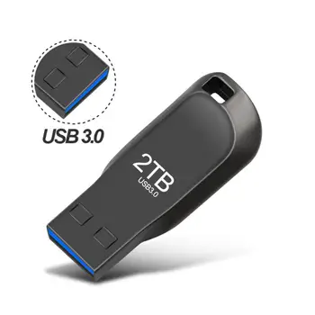 Оригинальный USB флэш-накопитель 2 ТБ, 1 ТБ, 512 ГБ, металлическая высокоскоростная передача, 3,0, подвесная портативная USB-память для компьютера, ноутбука 2