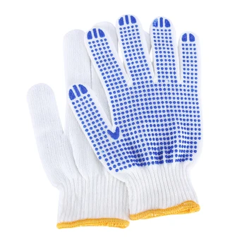 Перчатки для защиты пряжи, износостойкие белые перчатки для страхования труда, дышащие хлопчатобумажные перчатки для колки дров, садоводства