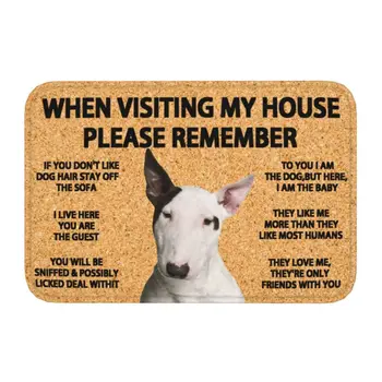 Пожалуйста, помните о правилах содержания собак-бультерьеров, Коврик для входной двери, Противоскользящий Водонепроницаемый коврик Для кухни, Балкон, Коврик для входа, Ковер