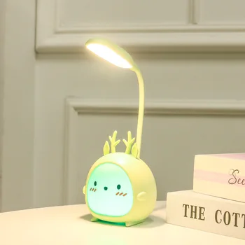 Портативная светодиодная настольная лампа, складной светильник, симпатичная настольная лампа, USB-зарядка, светодиодная лампа для чтения, защита для глаз, подарок для детей