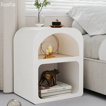 Прикроватная тумбочка в скандинавском стиле Мобильный Современный шкафчик для спальни Маленькая прикроватная тумбочка Ins Wind Шкаф для хранения Стеллажей Корпусная мебель для дома