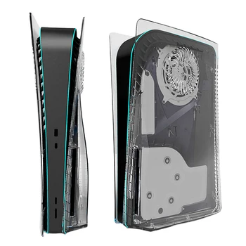 Прозрачная пластина для PlayStation 5, сменная дисковая версия, лицевая панель с отверстием для охлаждения, защитный жесткий чехол для консоли PS5 3