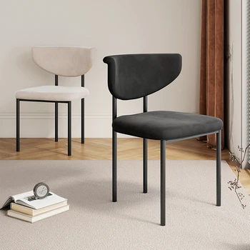 Роскошный обеденный стул Nordic Light, современный минималистичный домашний туалетный стул для кабинета, стул для переговоров со спинкой, мебель для дома
