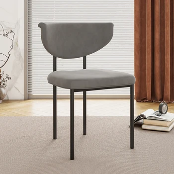 Роскошный обеденный стул Nordic Light, современный минималистичный домашний туалетный стул для кабинета, стул для переговоров со спинкой, мебель для дома 1
