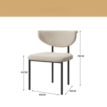 Роскошный обеденный стул Nordic Light, современный минималистичный домашний туалетный стул для кабинета, стул для переговоров со спинкой, мебель для дома 4
