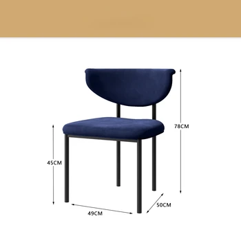 Роскошный обеденный стул Nordic Light, современный минималистичный домашний туалетный стул для кабинета, стул для переговоров со спинкой, мебель для дома 5
